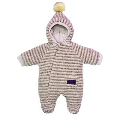 Комбинезон для мальчика и девочки Полосатик на синтепоне Балуша ш974/2 капучино 1